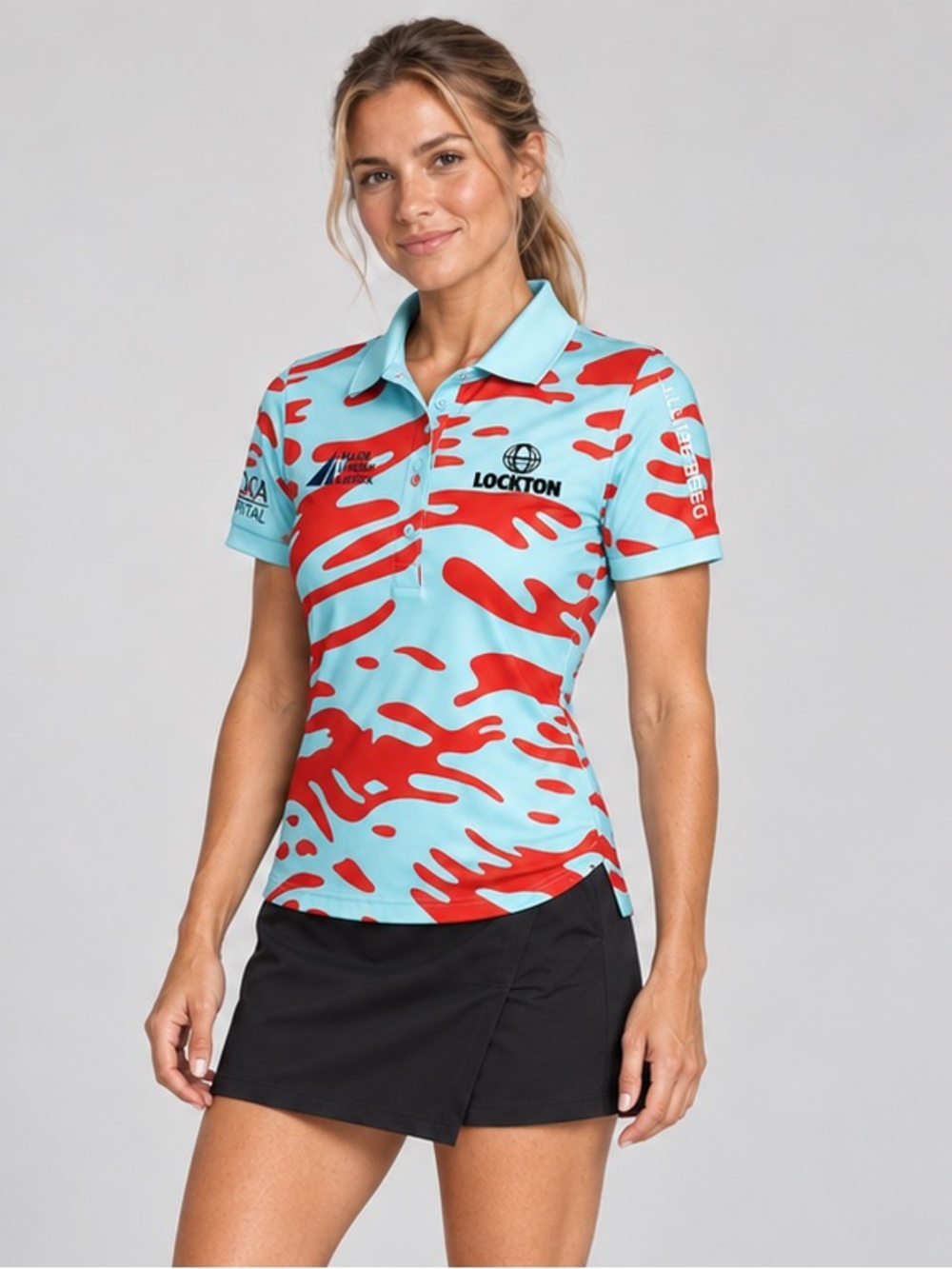 J.Lindeberg Tour Tech Print Golf Polo Corporate Embroidery Size Large